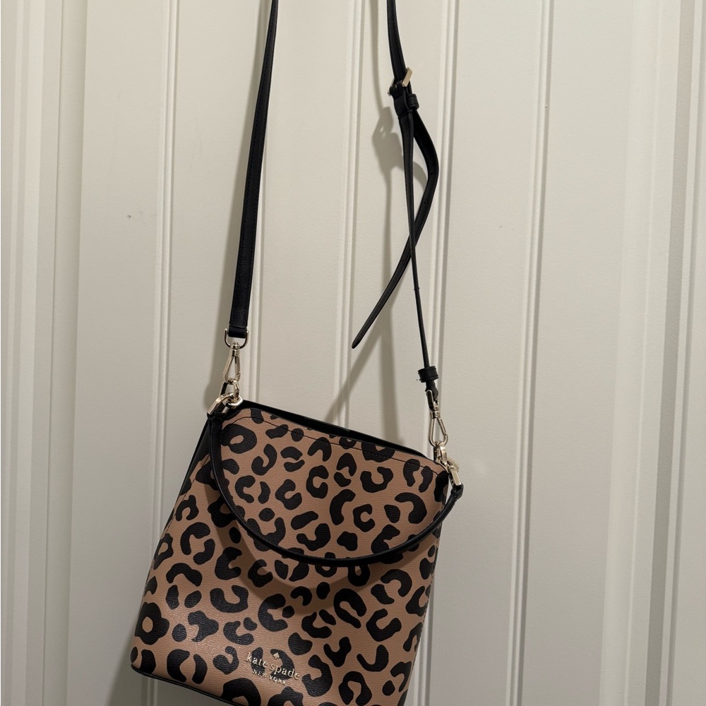 Kate Spade Leopard Print Small Bucket Bag